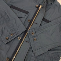 MHL./ALPHA 595-125370 コットンナイロン ミリタリージャケット ブルー レディース エムエイチエル/アルファ【中古】5-0927M∞