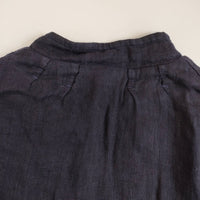NADELL 新品 かぐれ購入 二重ガーゼのリネンジャケット 定価34000円 16SS-3111 ジャケット ネイビー レディース ナデル【中古】5-0801M△