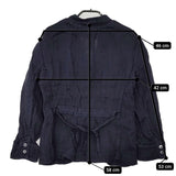 NADELL 新品 かぐれ購入 二重ガーゼのリネンジャケット 定価34000円 16SS-3111 ジャケット ネイビー レディース ナデル【中古】5-0801M△