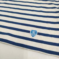 ORCIVAL 未使用 クルーネックハーフスリーブプルオーバー Tシャツ カットソー ブルー ベージュ レディース オーシバル/オーチバル【中古】5-0806S♪