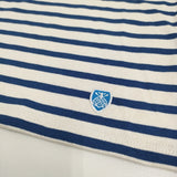ORCIVAL 未使用 クルーネックハーフスリーブプルオーバー Tシャツ カットソー ブルー ベージュ レディース オーシバル/オーチバル【中古】5-0806S♪