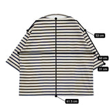ORCIVAL 未使用 クルーネックハーフスリーブプルオーバー Tシャツ カットソー ブルー ベージュ レディース オーシバル/オーチバル【中古】5-0806S♪