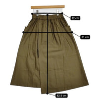 nicholson and nicholson 未使用品 BATON-MOLE ラップスカート 定価25300円 スカート カーキ レディース ニコルソンアンドニコルソン【中古】5-1001M∞