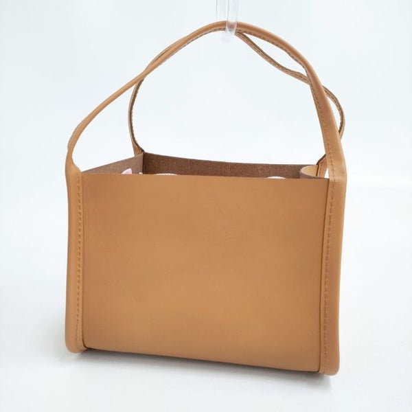 中川政七商店 未使用品 花で染めたミニバッグ カーネーション 牛革 レザー トートバッグ キャメル レディース 中川政七商店【中古】5-1029G∞