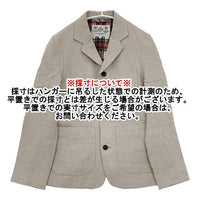 R&D.M.Co- リネン 裏地チェック テーラードジャケット ベージュ レディース オールドマンズテーラー【中古】5-1013T∞