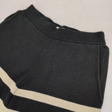 HYKE 231-11318 013 ボーダー ニットパンツ イージーパンツ サイズ1 コットン混 パンツ ブラック ベージュ レディース ハイク【中古】5-1021M△