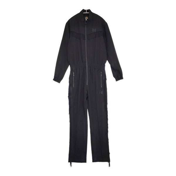 Needles CITYSHOP別注 Fringe Jumpsuit フリンジジャンプスーツ オールインワン ツナギ 24SS ブラック レディース ニードルス【中古】5-0718M♪