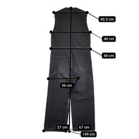 TOGA VIRILIS デニム サロペット サイズ44 ノースリーブ Vネック オールインワン ツナギ ブラック メンズ トーガ【中古】5-0806S♪
