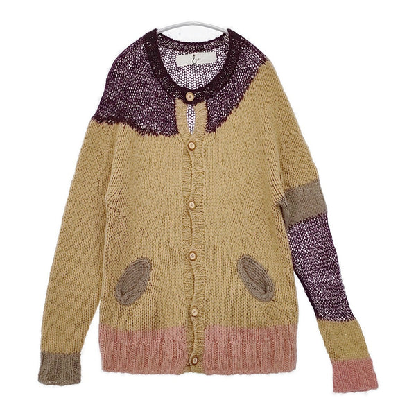 Que? Sugar Maple GASA サイズ3 カーディガン ベージュ レディース クエ【中古】5-1125T◎