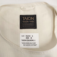 TAION ノンダウン ミリタリー ノースリーブカットソー カットソー アイボリー ユニセックス タイオン【中古】5-0716S♪
