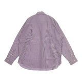 IENA 23050900066030 SOMELOS fly frontシャツ 定価18700円 ストライプ 長袖シャツ 23AW パープル ホワイト レディース イエナ【中古】5-1021M△