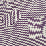 IENA 23050900066030 SOMELOS fly frontシャツ 定価18700円 ストライプ 長袖シャツ 23AW パープル ホワイト レディース イエナ【中古】5-1021M△