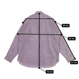 IENA 23050900066030 SOMELOS fly frontシャツ 定価18700円 ストライプ 長袖シャツ 23AW パープル ホワイト レディース イエナ【中古】5-1021M△