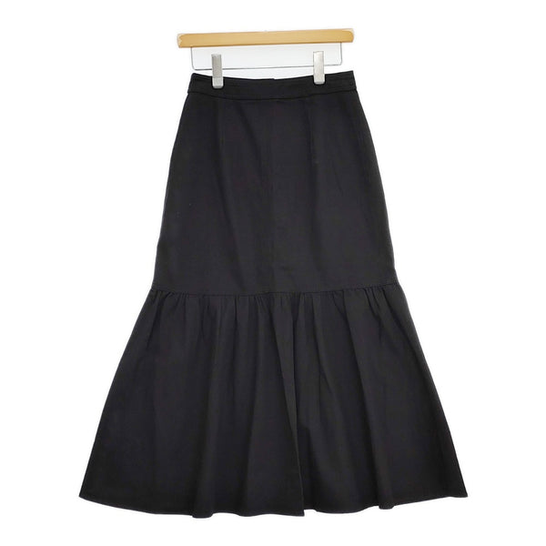 U by SPICK&SPAN 21060212111040 フレアスカート コットン サイズ38 ロングスカート ブラック レディース ユーバイスピックアンドスパン【中古】5-1021G△