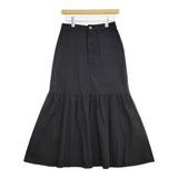 U by SPICK&SPAN 21060212111040 フレアスカート コットン サイズ38 ロングスカート ブラック レディース ユーバイスピックアンドスパン【中古】5-1021G△