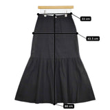 U by SPICK&SPAN 21060212111040 フレアスカート コットン サイズ38 ロングスカート ブラック レディース ユーバイスピックアンドスパン【中古】5-1021G△