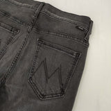 mother 新品 クロップドレイヤーカットデニムパンツ 定価31900円 デニムパンツ チャコールグレー レディース マザー【中古】5-1109G∞