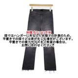 mother 新品 クロップドレイヤーカットデニムパンツ 定価31900円 デニムパンツ チャコールグレー レディース マザー【中古】5-1109G∞