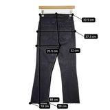 mother フェイデッドブラックインサイダークロップドジーンズ 26インチ 定価31900円 デニムパンツ チャコールグレー レディース マザー【中古】5-1109G∞