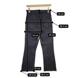 mother フェイデッドブラックインサイダークロップドジーンズ 27インチ 定価31900円 デニムパンツ チャコールグレー レディース マザー【中古】5-1109G∞