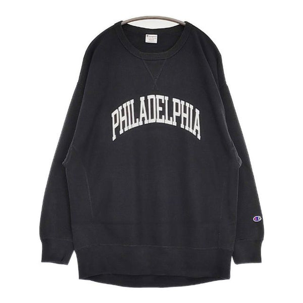 FRAMeWORK/Champion ガーメントウォッシュリバースウィーブスウェット 定価11000円 スウェット ブラック レディース フレームワーク/チャンピオン【中古】5-0924M∞