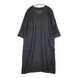 evam eva シルクキュプラギャザーワンピース 定価37400円 E171T065 ワンピース ブラック レディース エヴァムエヴァ【中古】5-1109M∞