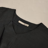 evam eva シルクキュプラギャザーワンピース 定価37400円 E171T065 ワンピース ブラック レディース エヴァムエヴァ【中古】5-1109M∞