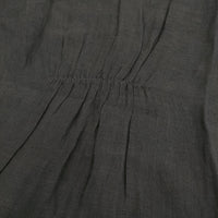 vie evam eva V171T967 リネン シアー フレンチスリーブ ワンピース ブラック レディース ヴィー エヴァムエヴァ【中古】5-0806S♪