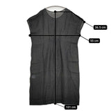 vie evam eva V171T967 リネン シアー フレンチスリーブ ワンピース ブラック レディース ヴィー エヴァムエヴァ【中古】5-0806S♪
