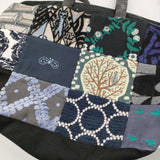 mina perhonen piece bag ピースバッグ パッチワーク 定価30800円 トートバッグ ネイビー レディース ミナペルホネン【中古】5-0718G♪