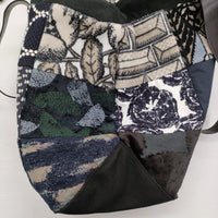 mina perhonen piece bag ピースバッグ パッチワーク 定価30800円 トートバッグ ネイビー レディース ミナペルホネン【中古】5-0718G♪
