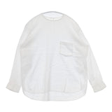 ゴーシュ ライトコットンサテンプルオーバーブラウス 定価26400円 G244-B028 ブラウス シャツ 24AW ホワイト レディース ゴーシュ【中古】5-1214M∞