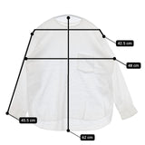 ゴーシュ ライトコットンサテンプルオーバーブラウス 定価26400円 G244-B028 ブラウス シャツ 24AW ホワイト レディース ゴーシュ【中古】5-1214M∞