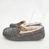 UGG ダコタ Dakota モカシンローファー ボア サイズ24cm シューズ・靴 グレー レディース アグ【中古】5-1119T◎