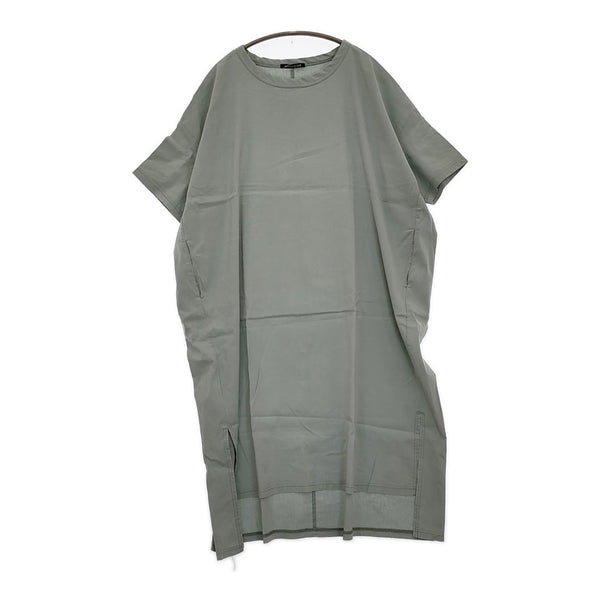 mizuiro-ind リネン ワイド Tシャツワンピ ドロップショルダー ワンピース ライトグリーン レディース ミズイロインド【中古】5-0716S♪