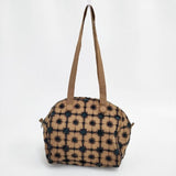 mina perhonen/BEAMS 別注 xs9499 anemone リネンシルク 刺繡 トートバッグ ブラウン レディース ミナペルホネン/ビームス【中古】5-1122G∞