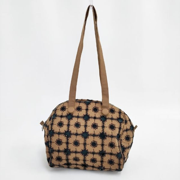 mina perhonen/BEAMS 別注 xs9499 anemone リネンシルク 刺繡 トートバッグ ブラウン レディース ミナペルホネン/ビームス【中古】5-1122G∞