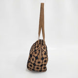 mina perhonen/BEAMS 別注 xs9499 anemone リネンシルク 刺繡 トートバッグ ブラウン レディース ミナペルホネン/ビームス【中古】5-1122G∞