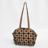 mina perhonen/BEAMS 別注 xs9499 anemone リネンシルク 刺繡 トートバッグ ブラウン レディース ミナペルホネン/ビームス【中古】5-1122G∞