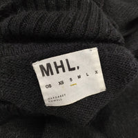 MHL. サンプル品 ウールアルパカ タートルネック ニット ワンピース ブラック レディース エムエイチエル【中古】5-0915T∞