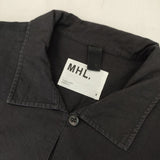 MHL. 595-2153501 BLACK WARP COTTON DENIM コットン チュニック 長袖シャツ 22SS ブラック レディース エムエイチエル【中古】5-1109M∞