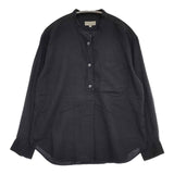 MARGARET HOWELL 578-8253012 PLAIN COTTON FLANNEL SHIRT プルオーバー 長袖シャツ 濃紺 ネイビー レディース マーガレットハウエル【中古】5-1109M∞