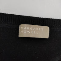 MARGARET HOWELL 578-264205 ウール クルーネック ニット カーディガン ブラック レディース マーガレットハウエル【中古】5-0915T∞