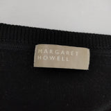 MARGARET HOWELL 578-264205 ウール クルーネック ニット カーディガン ブラック レディース マーガレットハウエル【中古】5-0915T∞