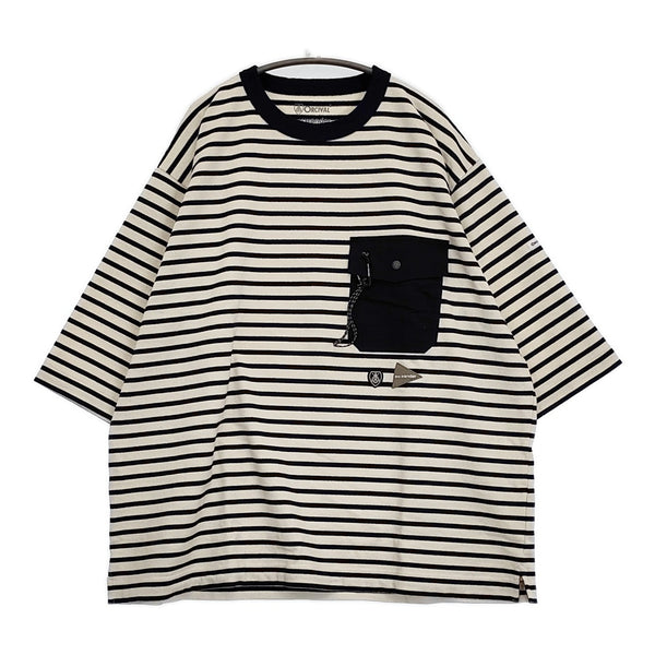 and wander/ORCIVAL 新品 XXL 大きいサイズ Ｔシャツ 25SS オフホワイト ネイビー メンズ アンドワンダー/オーシバル/オーチバル【中古】5-0718S♪