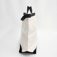 TEMBEA ROLL TOP TOTE 定価22000円 コットン トートバッグ キナリ ブラック レディース テンベア【中古】5-0808G◎