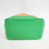 TEMBEA 未使用品 ROLL TOP TOTE 定価22000円 コットン トートバッグ オレンジ グリーン レディース テンベア【中古】5-0808G◎
