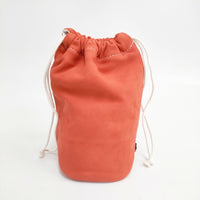 TEMBEA 新品 GAME POUCH 羊革 定価18000円 巾着バッグ オレンジ レディース テンベア【中古】5-0808G◎