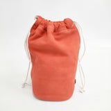 TEMBEA 新品 GAME POUCH 羊革 定価18000円 巾着バッグ オレンジ レディース テンベア【中古】5-0808G◎