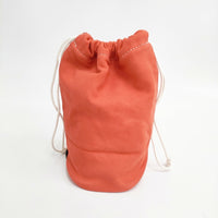 TEMBEA 新品 GAME POUCH 羊革 定価18000円 巾着バッグ オレンジ レディース テンベア【中古】5-0808G◎